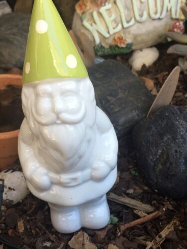 Porcelain Gnomes Green Hat X 3 Pcs - Fairy Garden Ornament Figurine HomeDecor - Picture 1 of 12