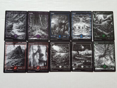 10x FULL ART LANDS - Full Set - Crimson Vow - MTG - Magic the Gathering