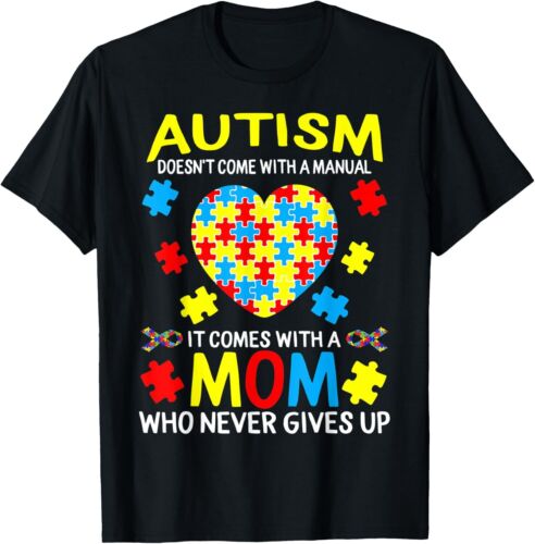 Autism Awareness Doesn't Come With Manual Mom Puzzle Heart T-Shirt Hoodie