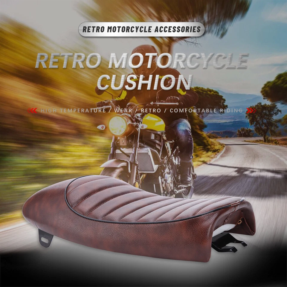 Sillín universal para joroba asiento café corredor motocicleta para Harley Honda Suzuki Yamaha Foto 4 de 4