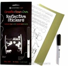 REFLECTIVE STICKER KIT Create Your Own SAFETY DESIGNS SET Bag Coat Helmet Bike