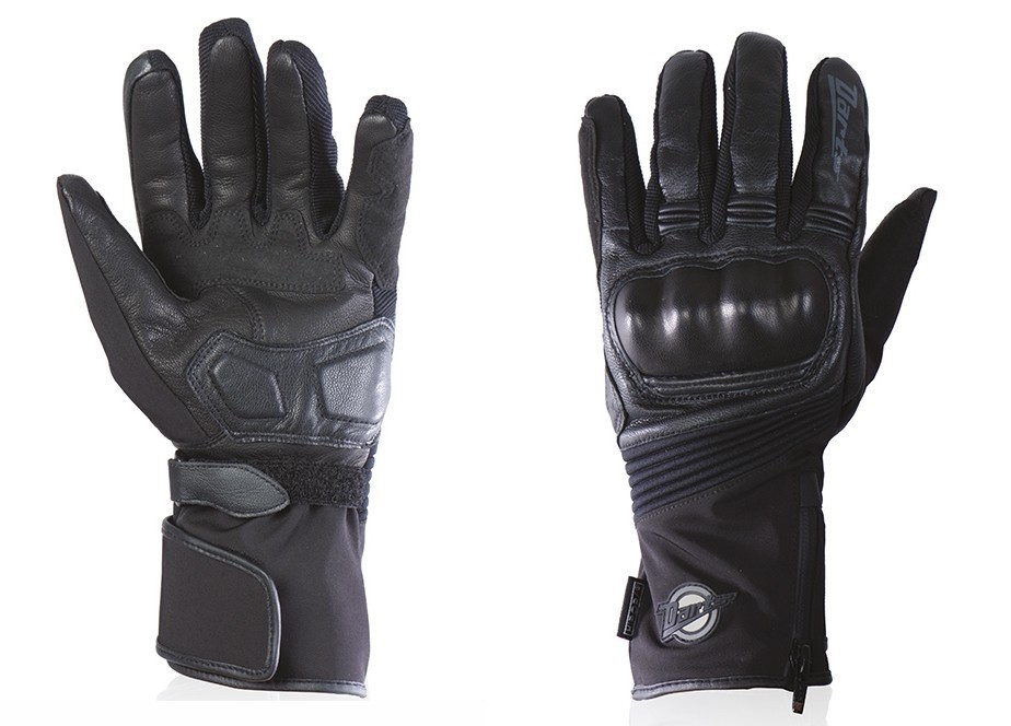 Gants moto hiver Darts Fargo en cuir noir taille 2XL