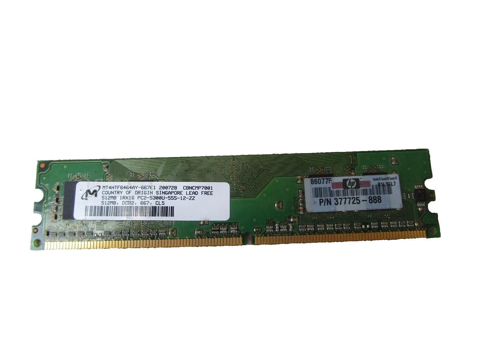 PC Card Computer RAM 512 MB Capacity per Module