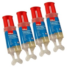 PACK OF 4 Hilka 2 Part Epoxy Resin Precision Hard Setting Strong Adhesive Glue
