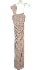 Nightway Womens Formal Dress 4 Fairy Lace Romantic Long Tan Glitter Rhinestone