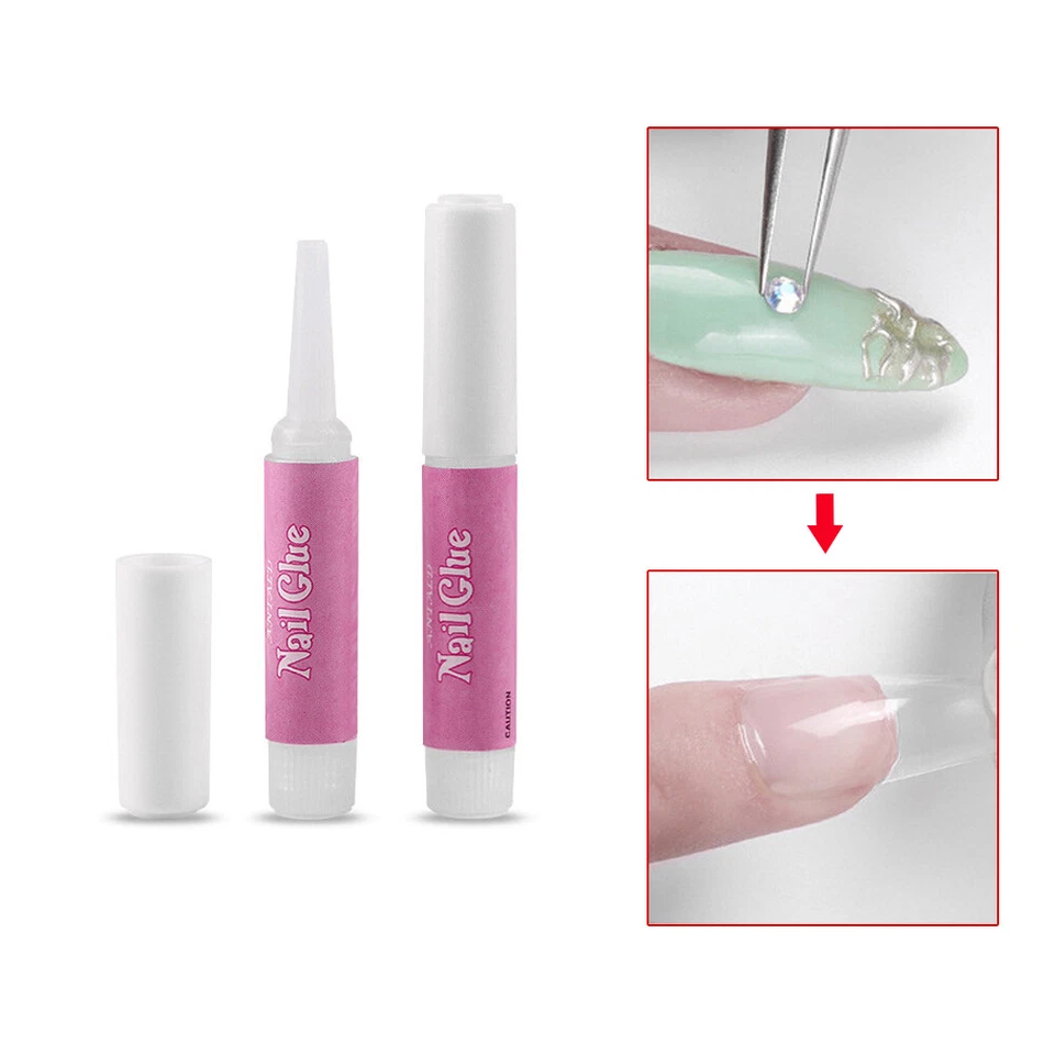 10Pcs Strong Glue DIY ProfessionaL For Acrylic Nail Art Tips Decoration Tool - Image 4 of 4