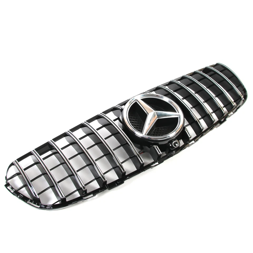 Chrome Front Grille Grill For Mercedes Benz X253 GLC250 GLC300 GLC43 2016-2019 Foto 3 de 4