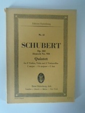 Schubert Quintet C Major op 163 no 15 Edition Eulenburg