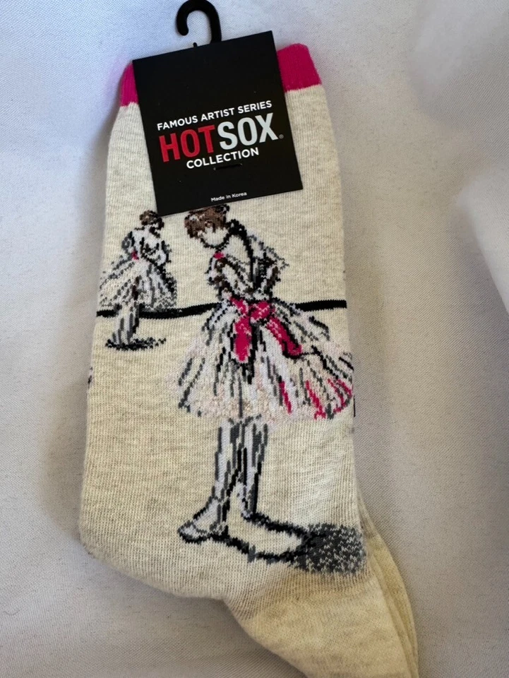 芭蕾舞袜 芭蕾 Degas Little Dancer 热卖 SOX 著名艺术家系列 罕见 全新 — 第 3/4 张图片