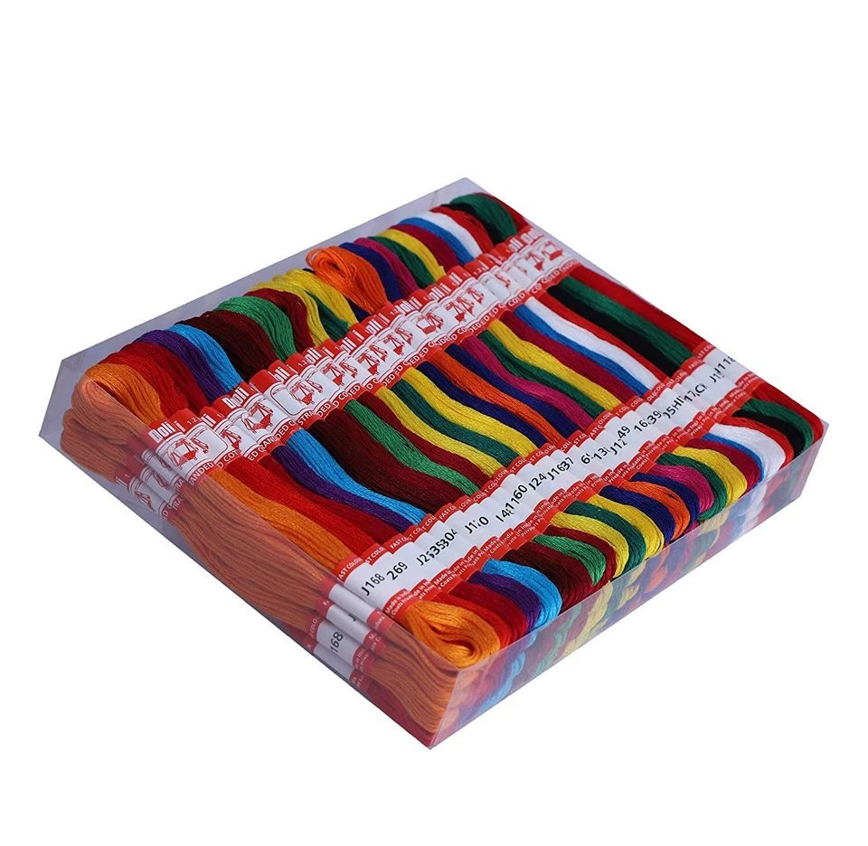 Embroidery Cotton Threads Beautiful 8 m Each Skeins Assorted Pack of 100 Skeins - Image 2 of 4