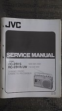 JVC rc-251 s jw r service manual book stereo boombox ghetto blaster tape player