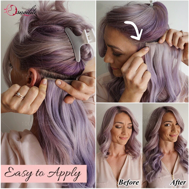 DICK 170G Doppelt Tressen Clip In Extensions 100% Echthaar Remy Haarverlängerung - Bild 2 von 4