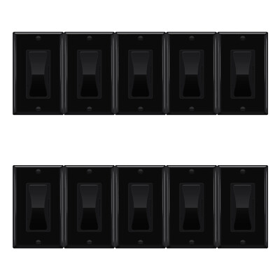 #ad 10PK Single Pole 3 Way Black Dimmer Light Switch LED for Dimmable Lamp CFL $102.98