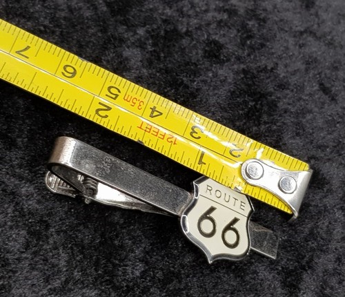 Vintage Enamel Route 66 Sign Tie Bar Clip. For Gents and Aspiring Gentleman - Picture 6 of 6