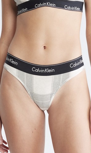 NUEVO CON ETIQUETAS Calvin Klein Mujer (X-LARGE) TANGA ALGODÓN MODERNO F3786-102 - Imagen 2 de 10