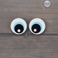 LEGO White Tile Eye Round 2x2 NO. 1116 Metallic Light Blue Iris 14769 Qty 2