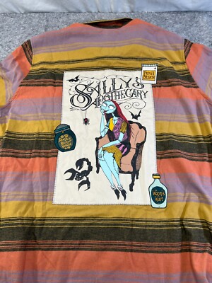 Disney The Nightmare Before Christmas Striped Sally Flannel Button up Shirt XXXL