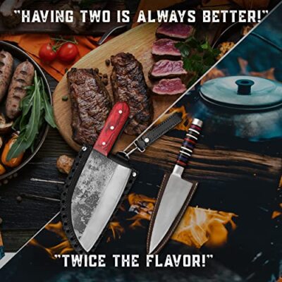 Almazan  BBQ Series 2 Pcs Knife Gift Set for Multiuse, Knife for Chefs