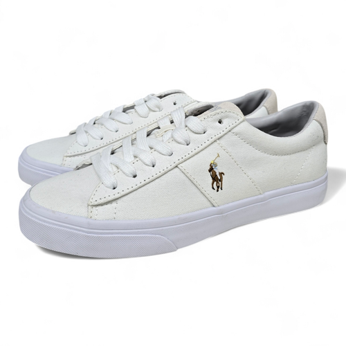 Polo Ralph Lauren scarpe da ginnastica in tela bianche (Sayer-NE) - Foto 10 di 10