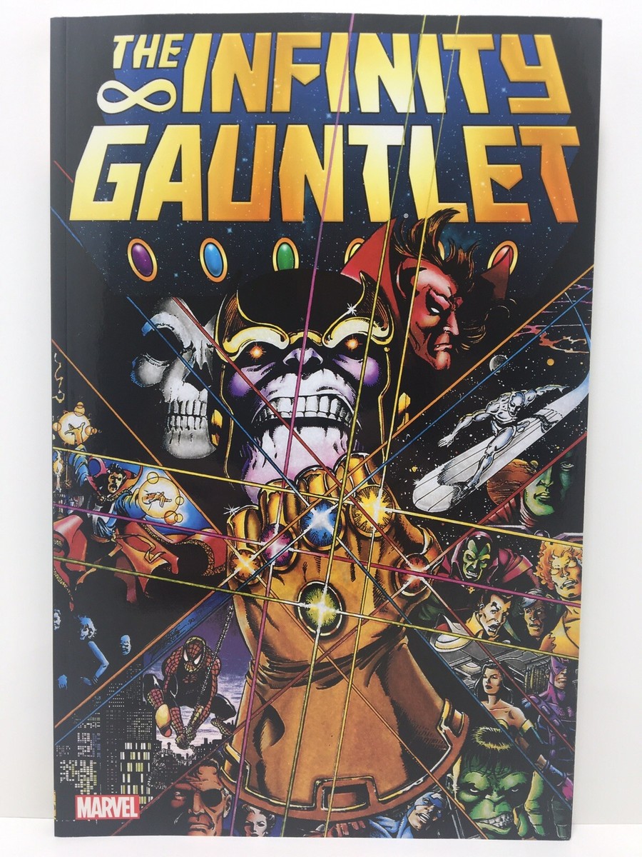 THE INFINITY GAUNTLET MARVEL COMICS PAPERBACK BOOK STARLIN