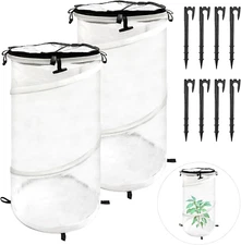 2 Pack Pop up Mini Greenhouse for Raised Garden Bed Portable PVC Spring-Up Popup