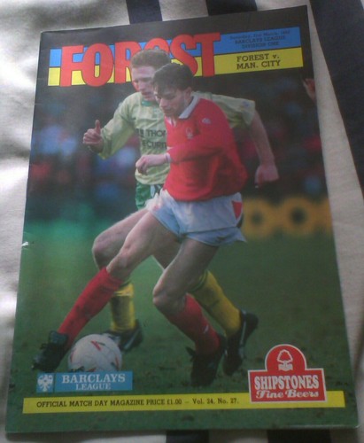 Nottingham Forest v Manchester City Football Programme