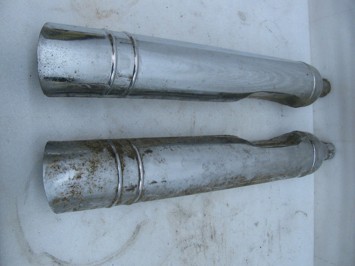 original Harley Davidson Mufflers 65538-79 65539-79 Shovelhead FL