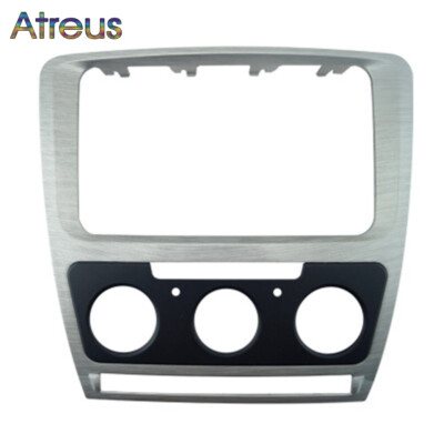 Car Stereo Radio A/C Fascia Panel 2 Din Frame Trim Dash Kit For Skoda Octavia