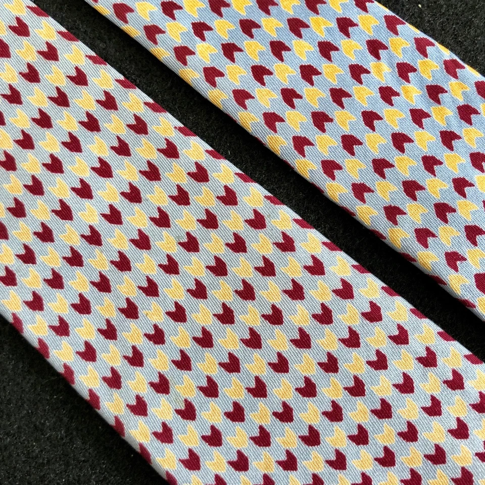 Montenapoleone vintage ROJO Y AZUL, 8 flechas de corbata de seda Milano icono abajo estampado Foto 4 de 4