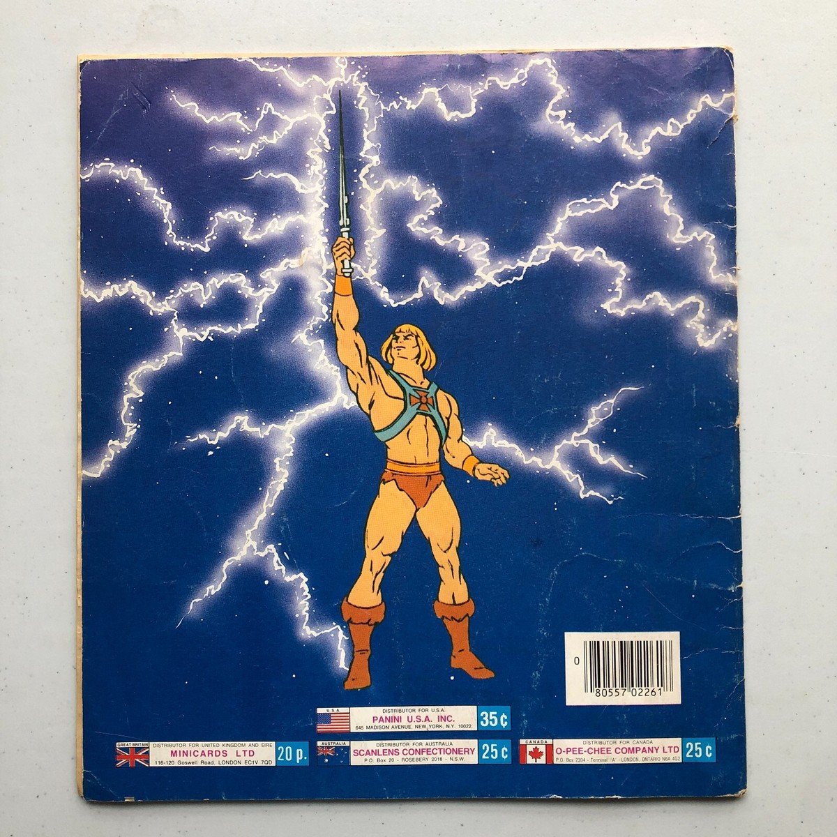 1983 Masters of the Universe He-man sticker album MOTU by Panini