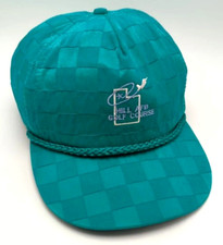 HILL AIR FORCE BASE AFB GOLF COURSE hat vintage green adjustable cap - USA Made