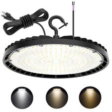 150W Dimmable LED High Bay Warehouse Light Fixture Adjustable 4500K/5000K/5700K