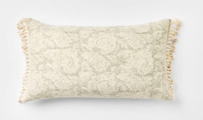 Jacquard Botanical Throw Pillow Green - Threshold  designed with Studio McGee