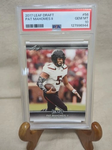 2017 LEAF DRAFT #56 PATRICK MAHOMES II ROOKIE RC PSA 10