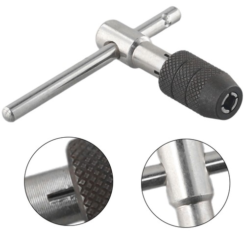 Ratchet Tap Tap Wrench Adjustable T Type Chrome Vanadium Steel Hand Thread M5-M8 - Picture 4 of 37