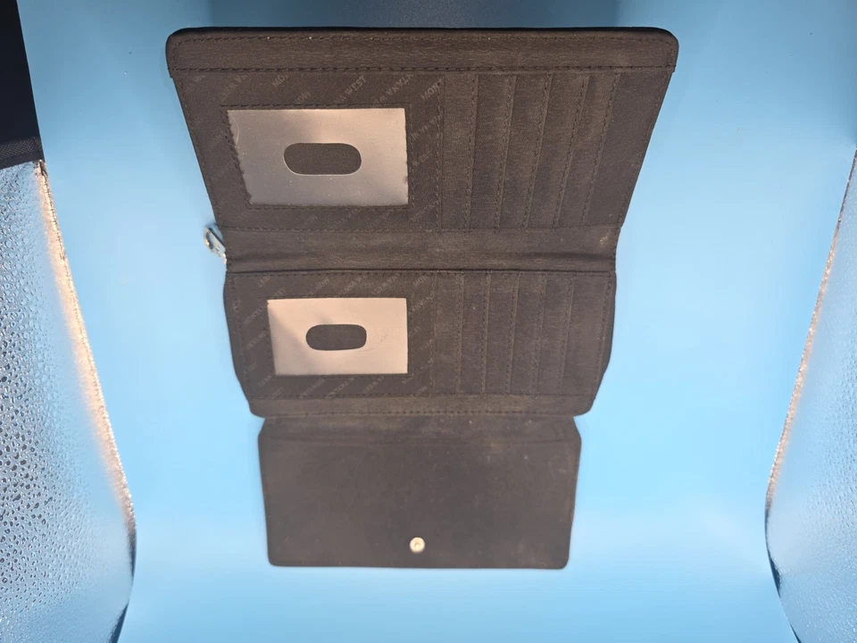 Montana West Women's Leather Wallet w/Floral/Studded Pattern - Black/turquoise - Image 3 of 4