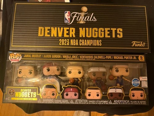 Funko Pop 2023 NBA Finals Champions Denver Nuggets 5 Pack Trophy LE5000 Fanatics
