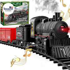Train Set, Electric Train Toys with Smoke, Lights  Sound, Train Set for under C