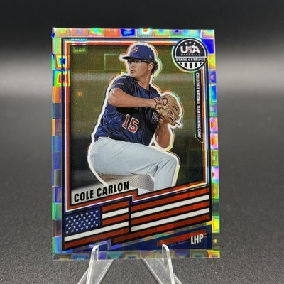 2026 PRIZM STARS AND STRIPES Cole Carlon SILVER PANDORA TEAM USA ROOKIE