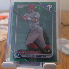 Topps 2024 Bowman Sapphire Chrome Green #BCP-113 Walton Phillies /99 Rookie