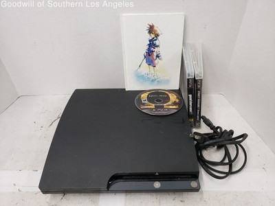 Sony PlayStation 3 Slim 120GB Home Console Bundle w/ 4 Games, Tested Working