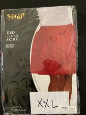 Spirit Halloween Red Tulle Skirt Adult XXL Costume Tutu Red Free Shipping 