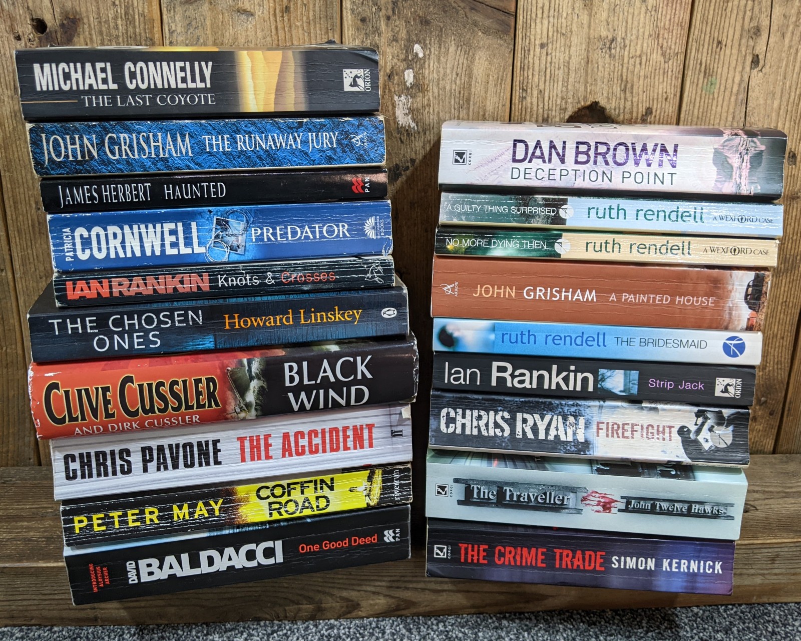 19 Thriller & Crime Book Bundle | Michael Connelly, John Grisham, Ruth Rendell