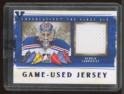 2013 Henrik Lundqvist ITG Superlative The First Six Game-Used Jersey Vault 1/1