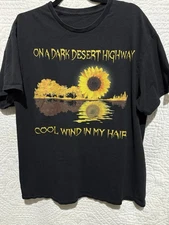 Men’s Eagles Hotel California lyric T-shirt Black Size L