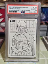 PSA 10 Gem Mint Darth Vader By The Number CP-7 Star Wars Topps Chrome Graded