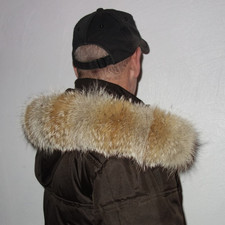 Coyote Pelz Kapuzen Kragen Echt Fell Kojote Pelzragen Jacke Parka Fellkragen Fur