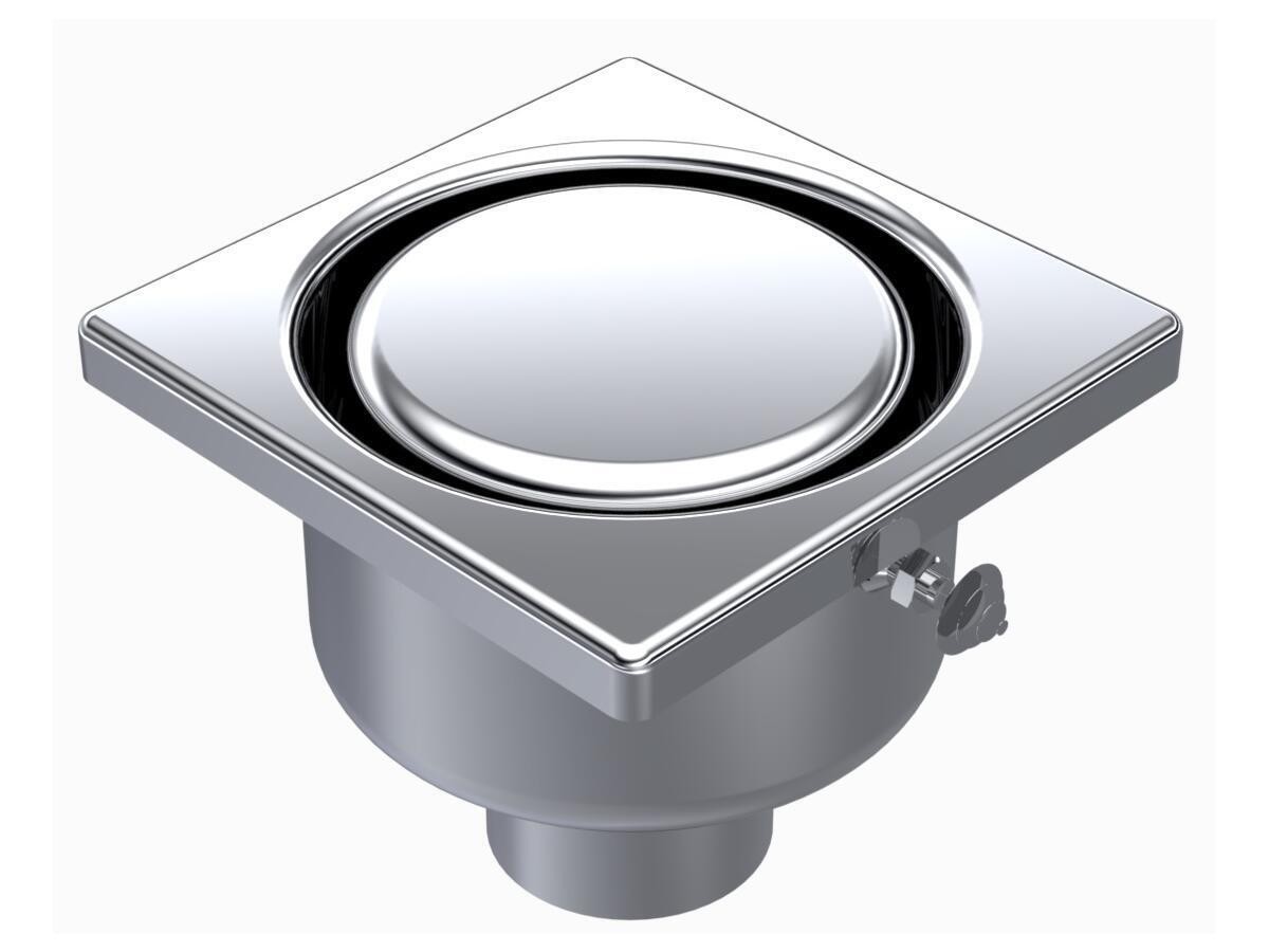 Siphon de sol inox 100 mm Limate 1040F à évacuation verticale fluide et entretien facilité