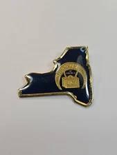 UCT New York Lapel Pin United Commercial Travelers Insurance Map Shaped