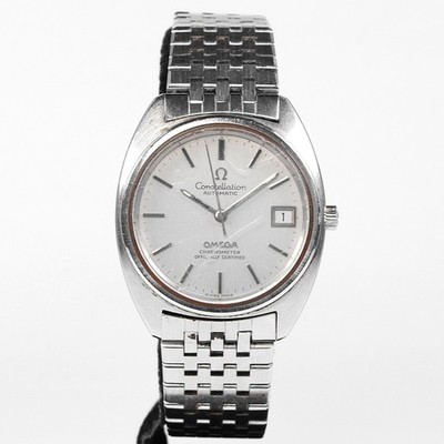 Vintage OMEGA Constellation Cal.1011 Silver 34mm Men's AT Watch JP fast shipping